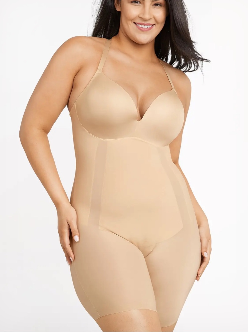 NWT Maidenform Nude Body Shaper Multiway FIRM Cool Comfort Fabric Medium DMS089